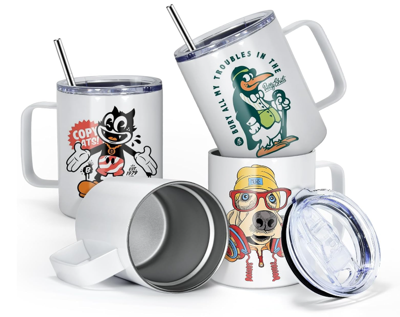 Coffee Tumbler with Personalized Photo & Text (12oz)