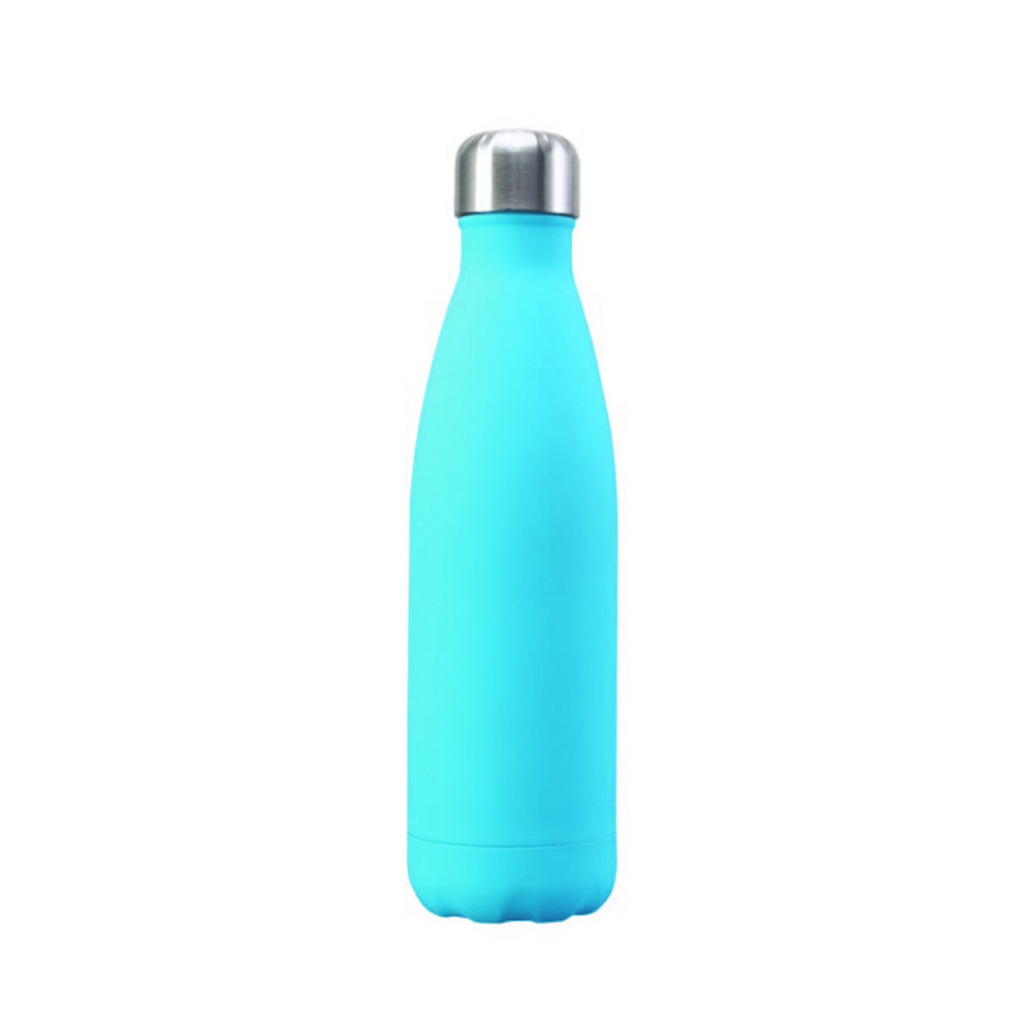 Personalized Text/Logo Sports Thermal Water Bottle 500ml (Bright Blue)