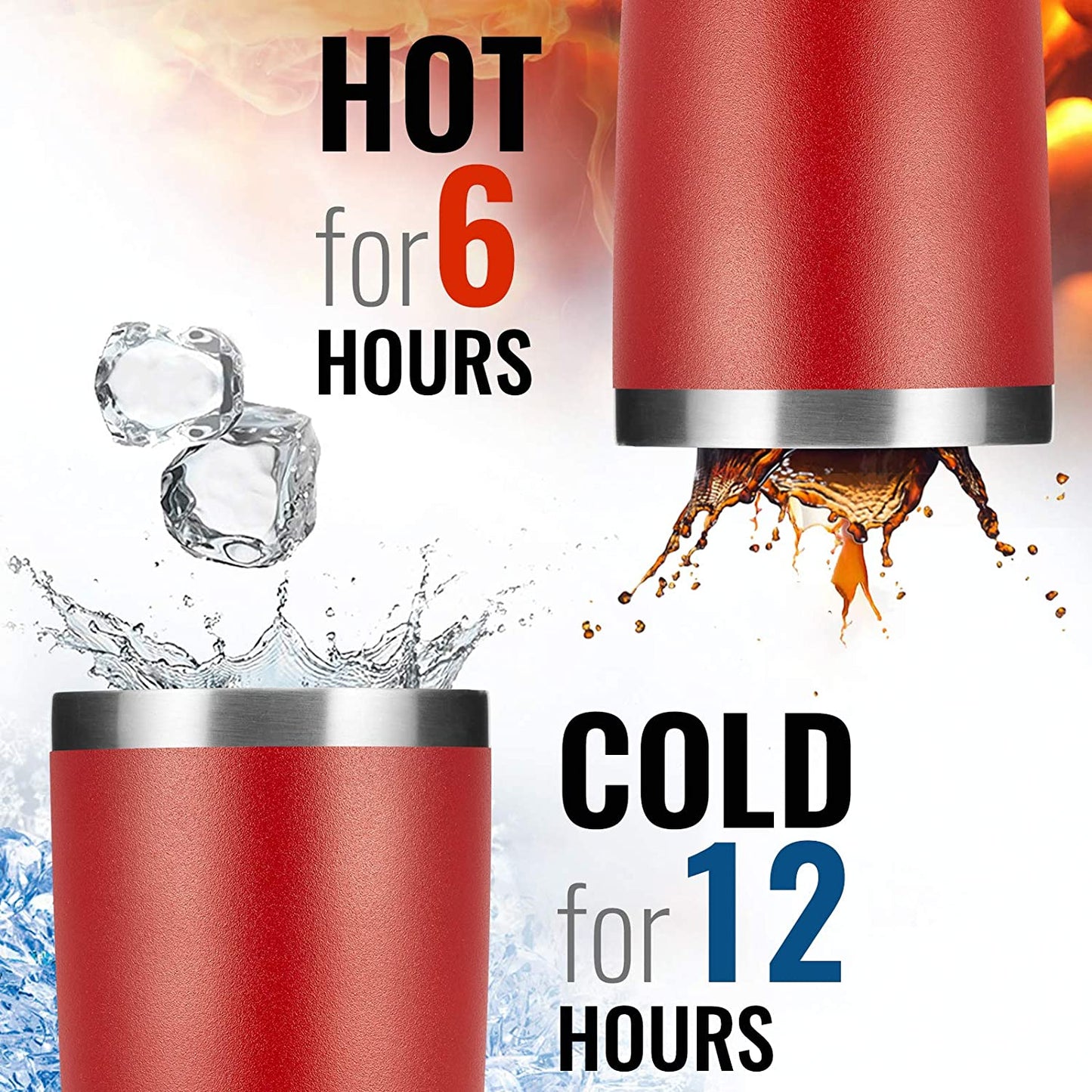 Personalized logo/text 20oz Thermal Tumbler (Red)