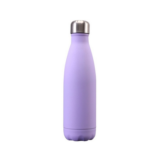 Personalized Text/Logo Sports Thermal Water Bottle 500ml (Purple)